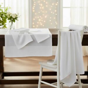 Leinen Tischdecke Weiß